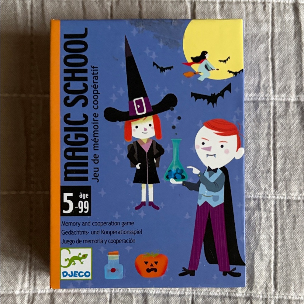 Djeco Magic School Memory Game for Kids - Blue